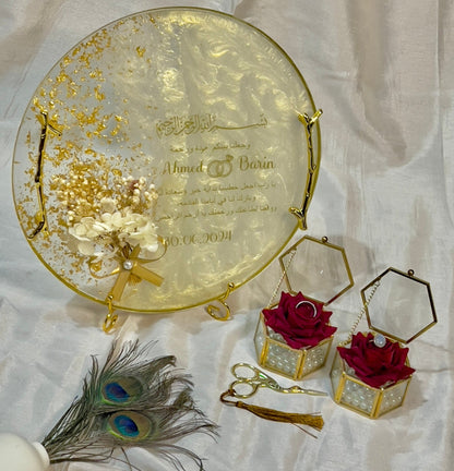 Elegant Personalized Resin gift Set for wedding or etc - Custom Design