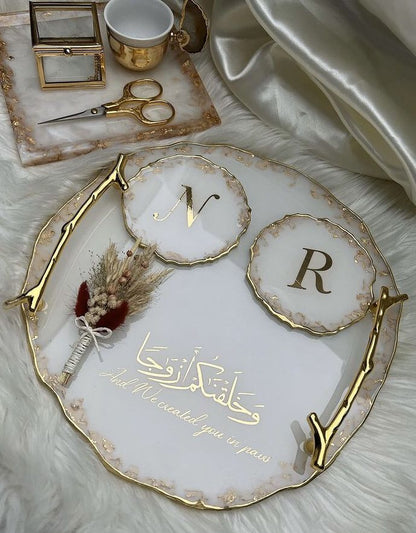 Elegant Personalized Resin gift Set for wedding or etc - Custom Design